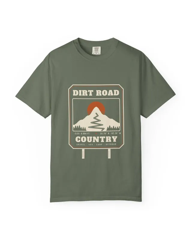Dirt Road Country Comfort Colors tee in Moss