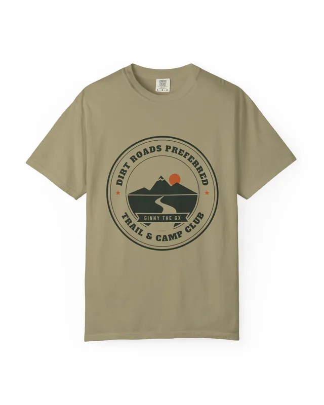 Dirt Roads Preferred Camp Club Comfort Colors tee in Khaki