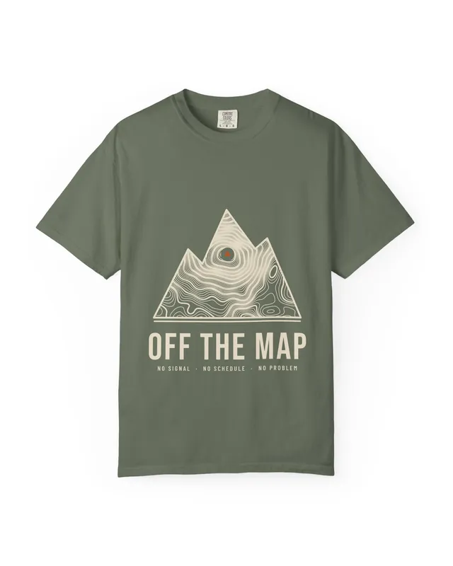 Off the Map Comfort Colors tee in Moss